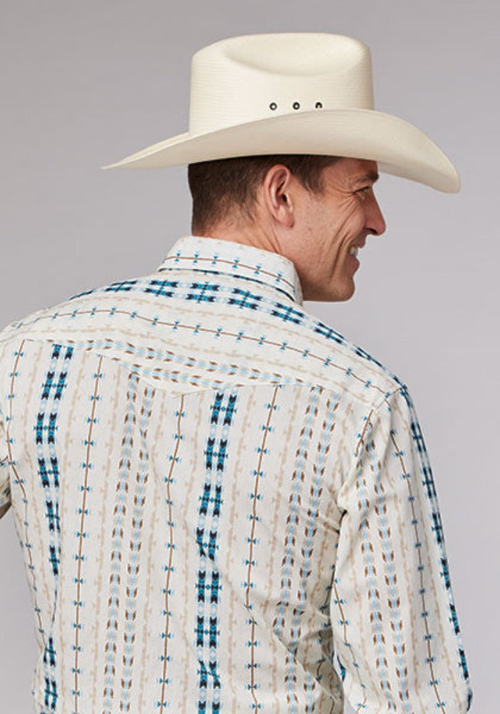 Men's Roper Vertical Aztec Print Western Shirt
