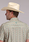 MENS ROPER SHORT SLEEVE SHIRT ROPER ACTIVE FABRICS VERTICAL AZTEC PRINT