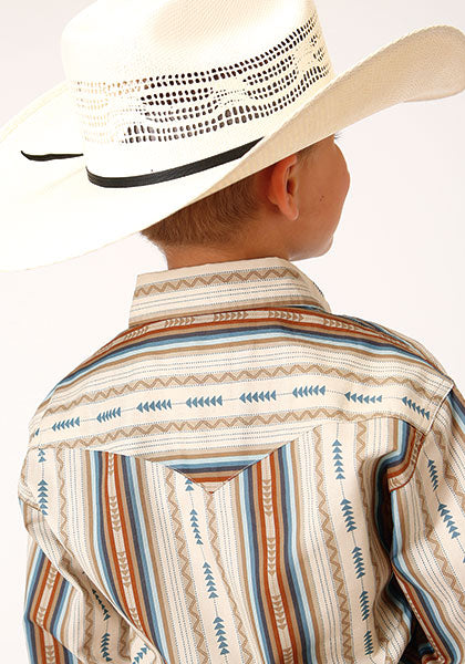 Roper Boy's Desert Stripe Western Shirt w/ Snaps