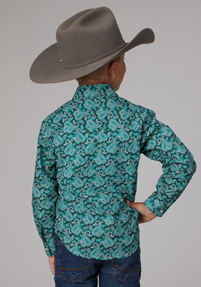 Boy's Roper Jade Paisley Western Shirt