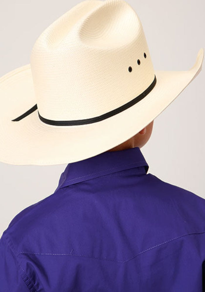 Boy's Roper Solid Poplin Snap Up Shirt
