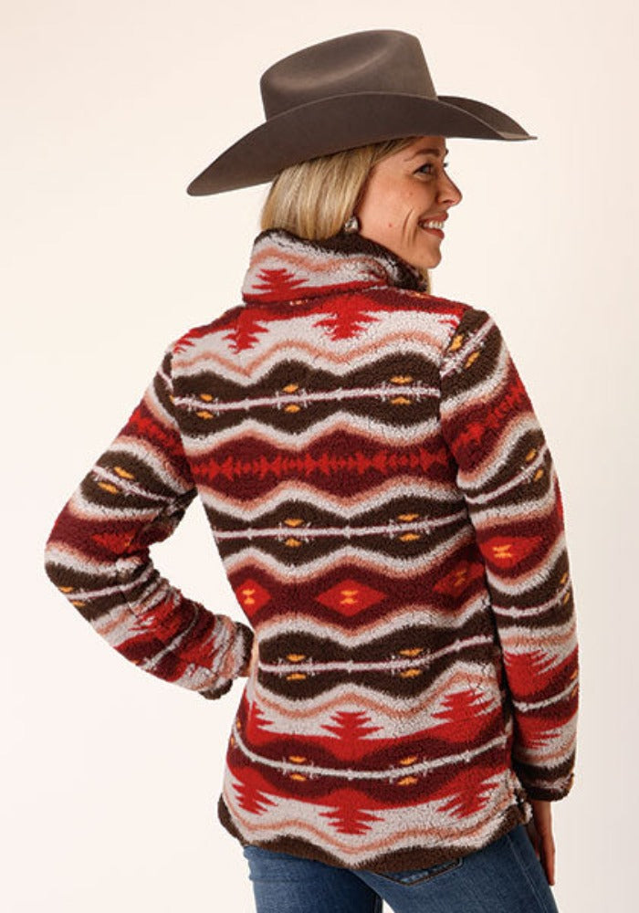 Roper Women's Polar Fleece Aztec Pull Over