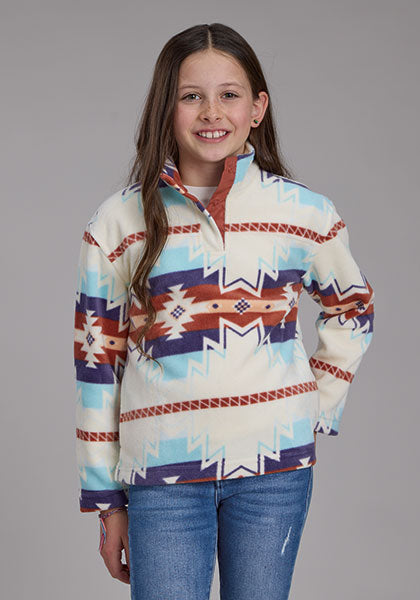 Girl's Roper Printed Fleece Pullover