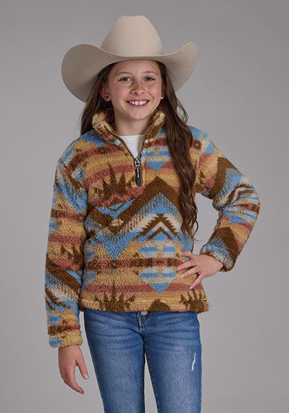 Girls Roper Fuzzy Fleece Pullover