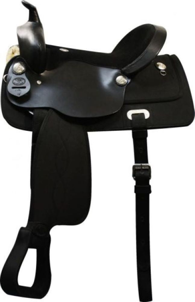Black Cordura Synthetic Trail Saddle, Size choice