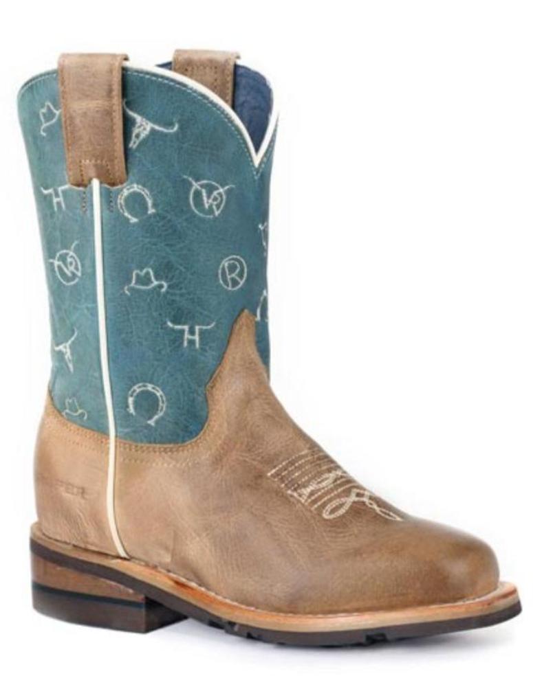 Boy's Roper Blue Top Western Cowboy Boots