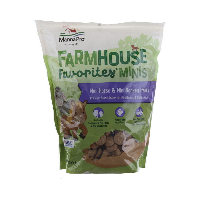Manna Pro Farmhouse Favorites Mini Horse and Donkey Treats 3lb