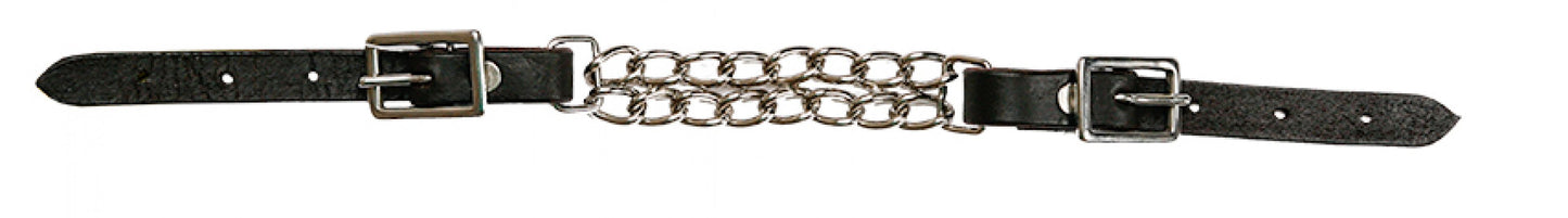 Double Chain Argentina Cow Leather Curb Chain