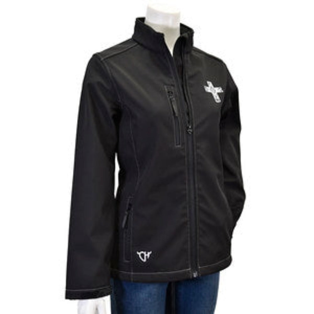 Women's Cowgirl Hardware Soft Shell Aztec Cross Jacket