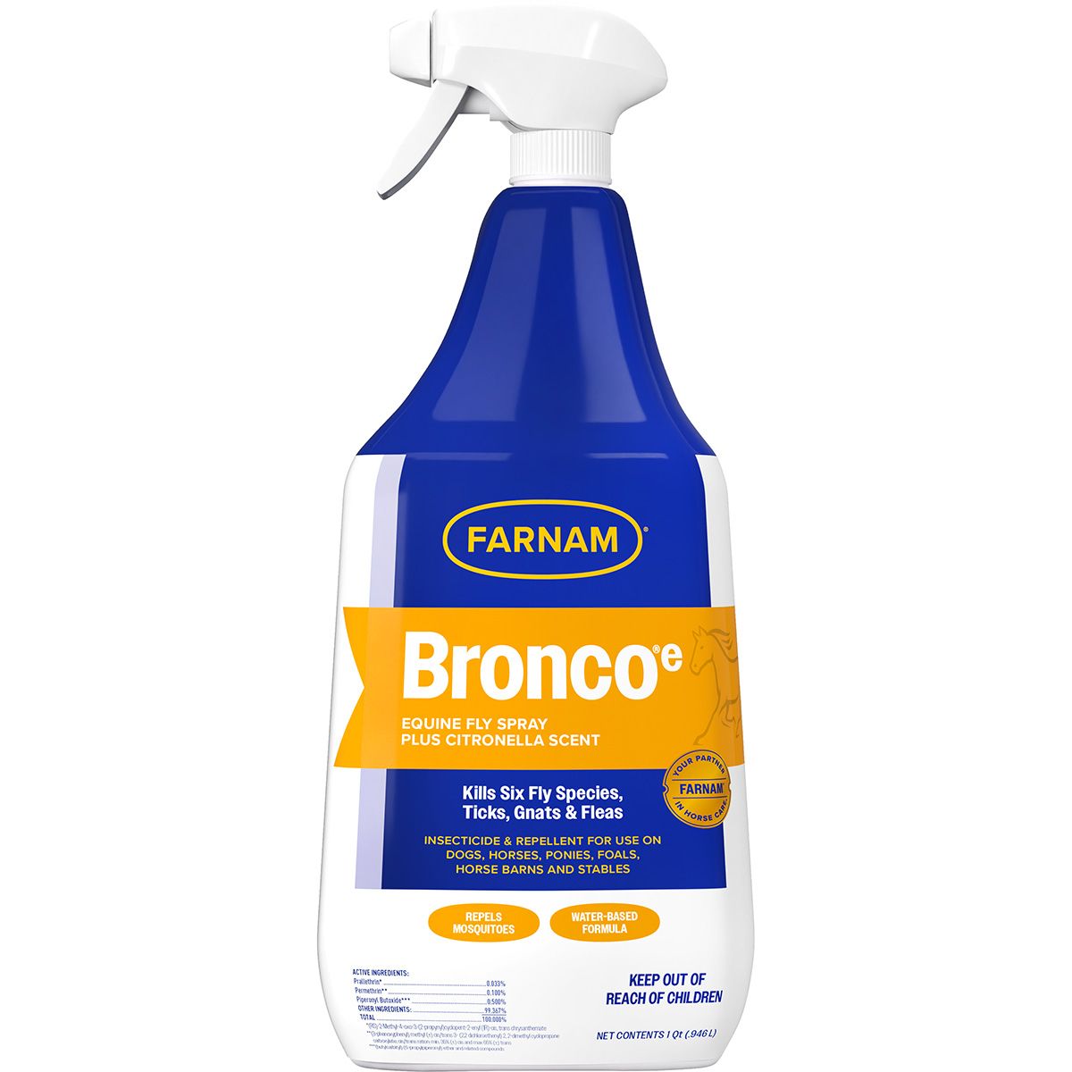 Bronco - e Equine Fly Spray 32 oz. Quart