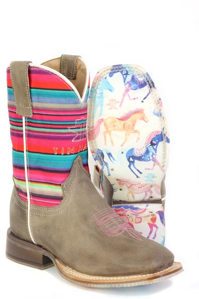 Girl's Happy Serape Tin Haul Boots