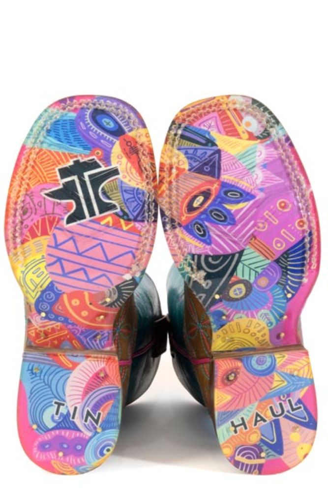 TIN HAUL TWISTER / TUTI FRUTI SOLE Big & Little Girls Cowboy Boots