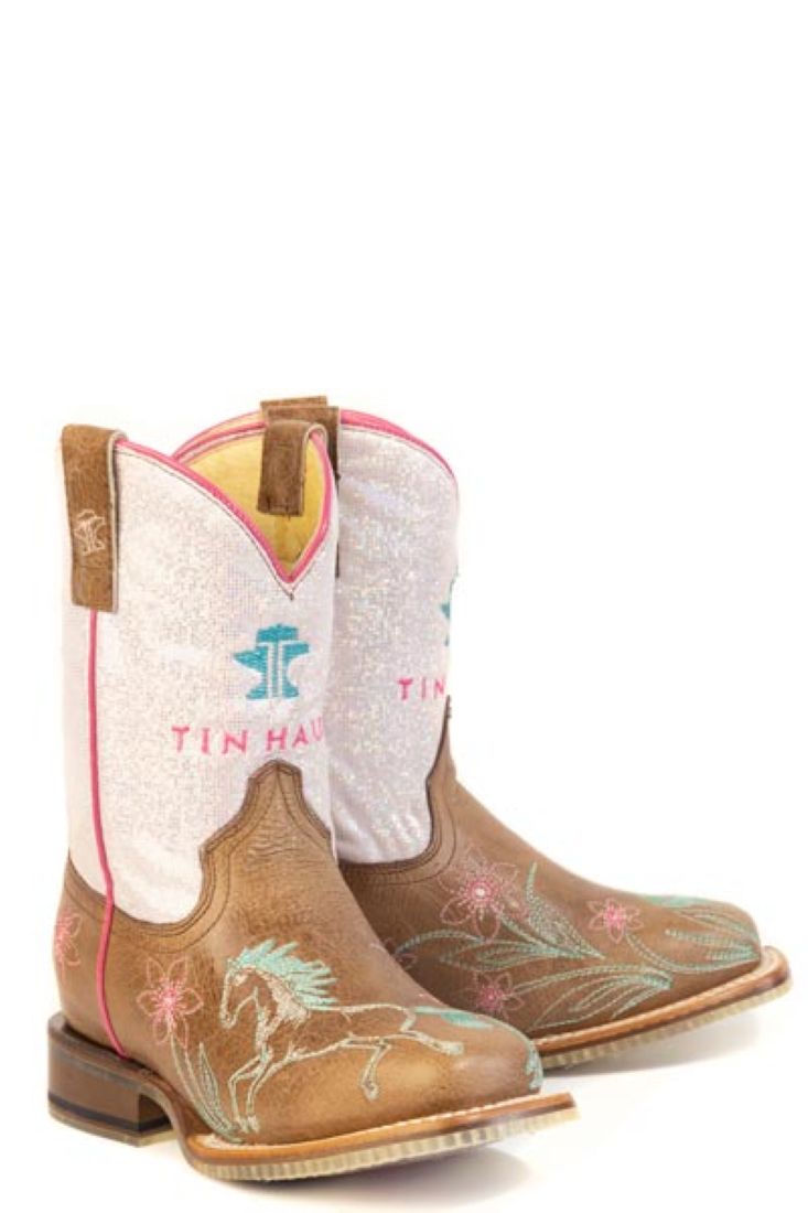Tin Haul SASSY / COWGIRLS DON'T HORSE AROUND SOLE Child's Cowboy Boots