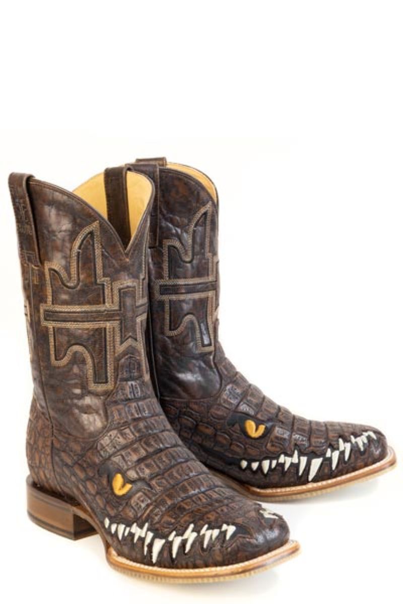 Tin Haul Al O'Gator Men's Square Toe Boots