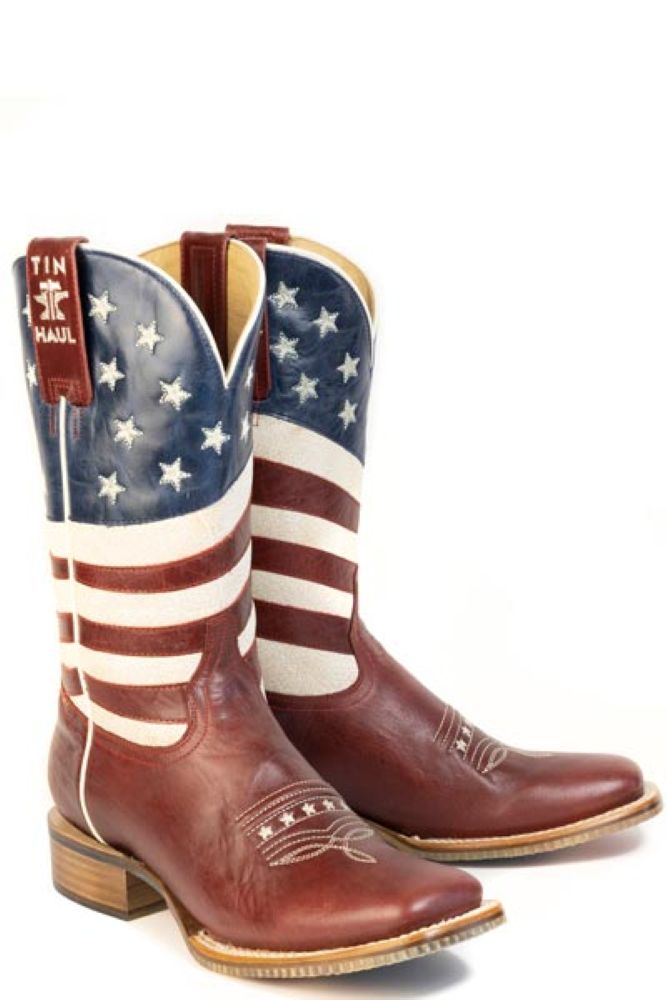 Women's Tin Haul USA Freedom Cowboy Boots