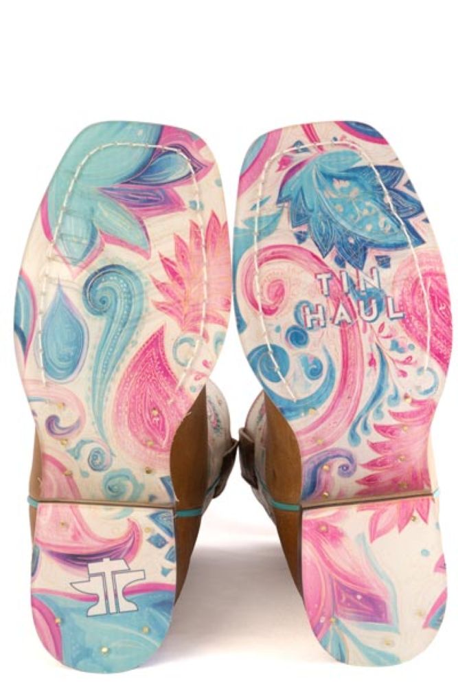 Tin Haul Child's Cowboy Boots Paisley Princess