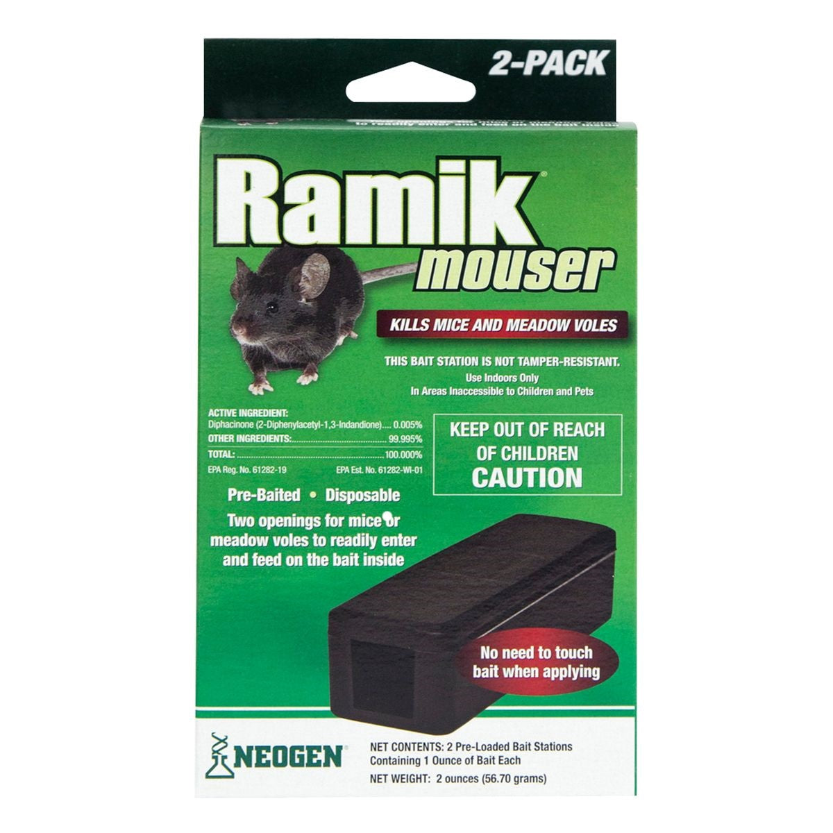2 pack Ramik Mouser Bait Station Trap