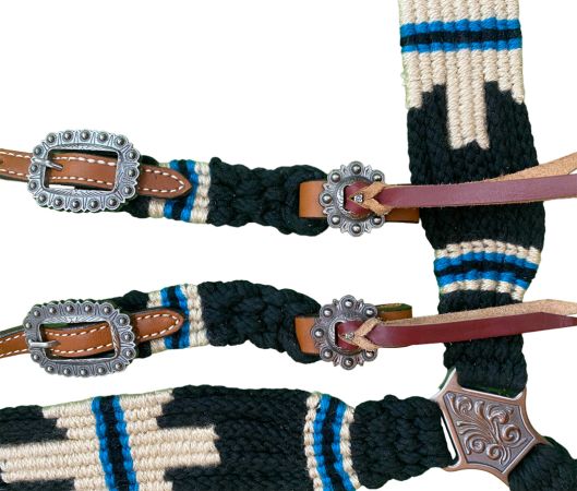Showman Pony Size Corded One Ear Headstall & Breast Collar Set