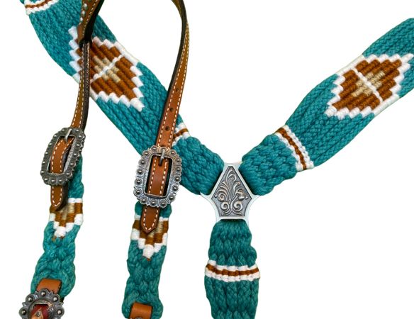 Showman Pony Size Corded One Ear Headstall & Breast Collar Set