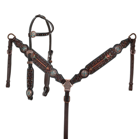 Limited Edition Timber Arrow 1 Ear Headstall Breastcollar