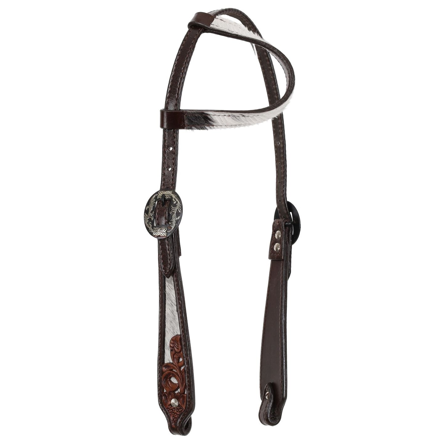 Showman Meadow Hide One Ear Headstall and Breastcollar Set