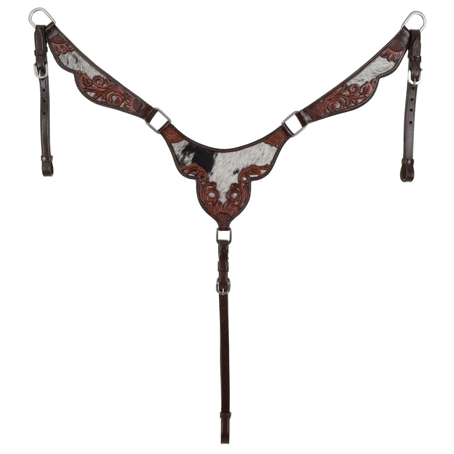 Showman Meadow Hide One Ear Headstall and Breastcollar Set