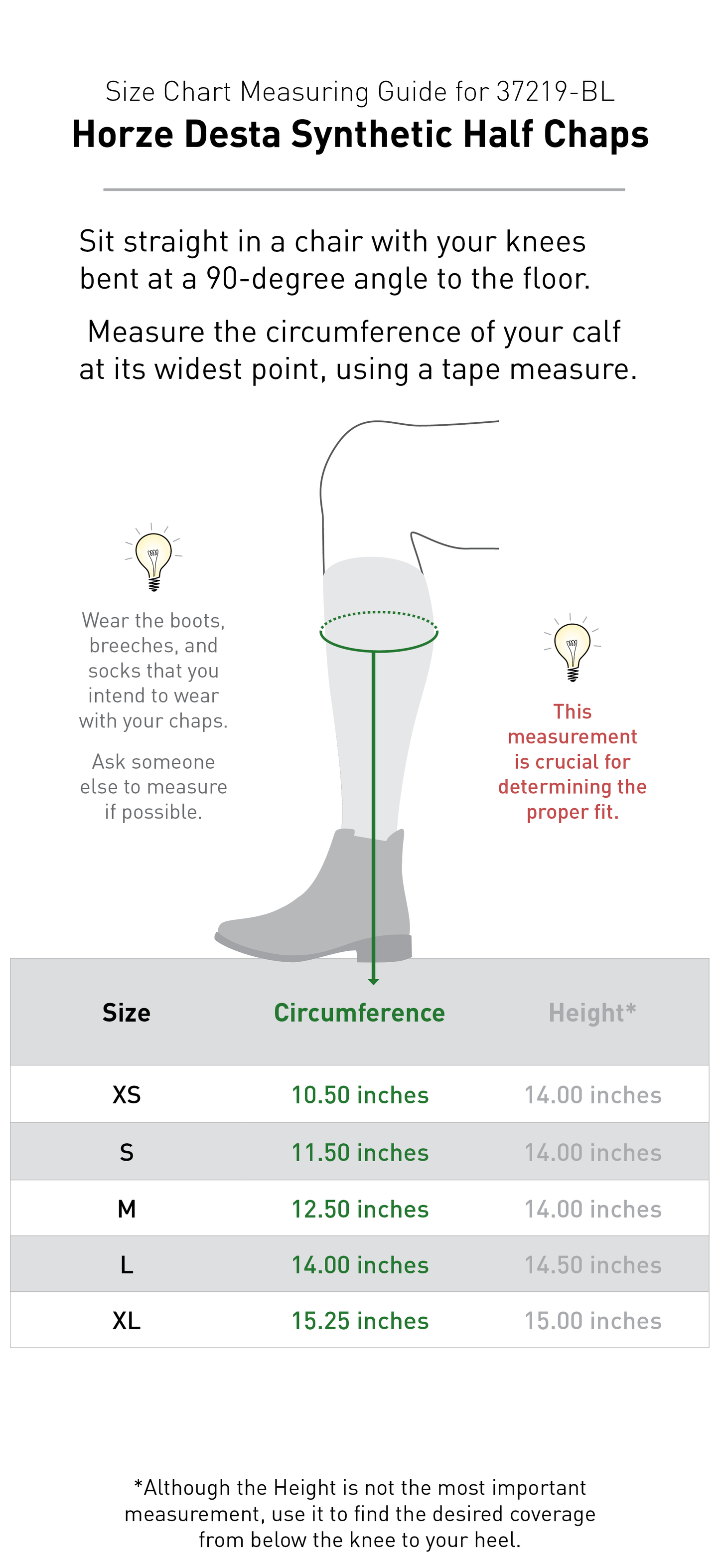 Horze Black Desta Leather English Riding Half Chaps