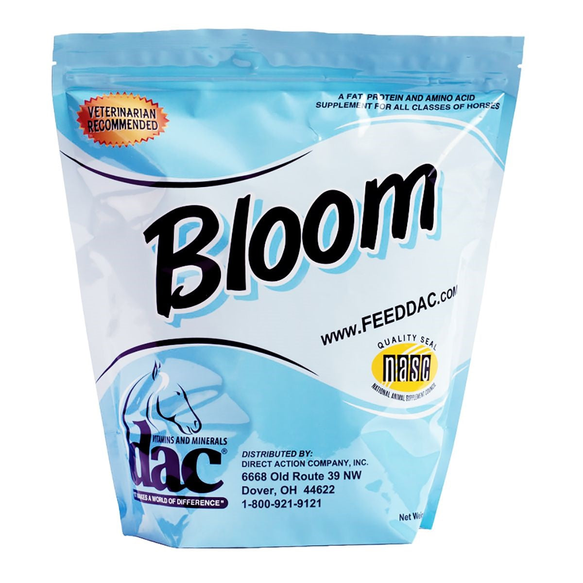dac Bloom Coat, Skin and Weight Gain Horse Supplement 5 lbs.