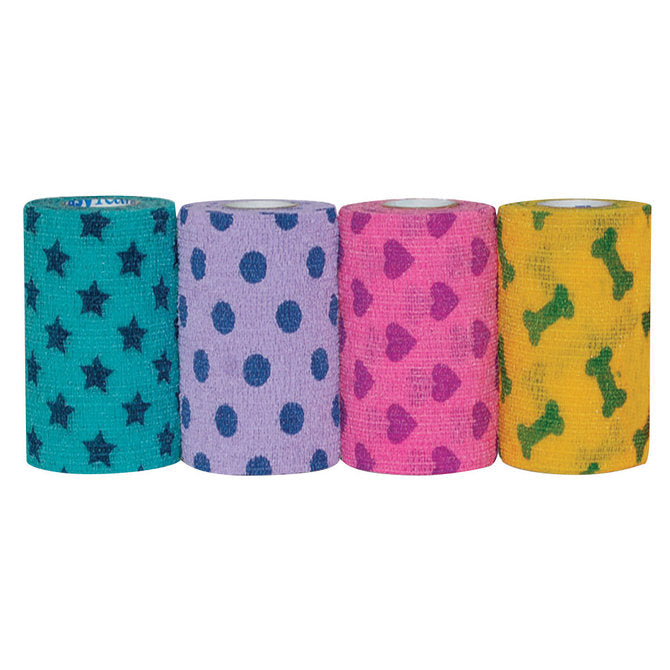 PetFlex Self Adhesive Wrap Bandage 4 Pack (4" x 5 yards)