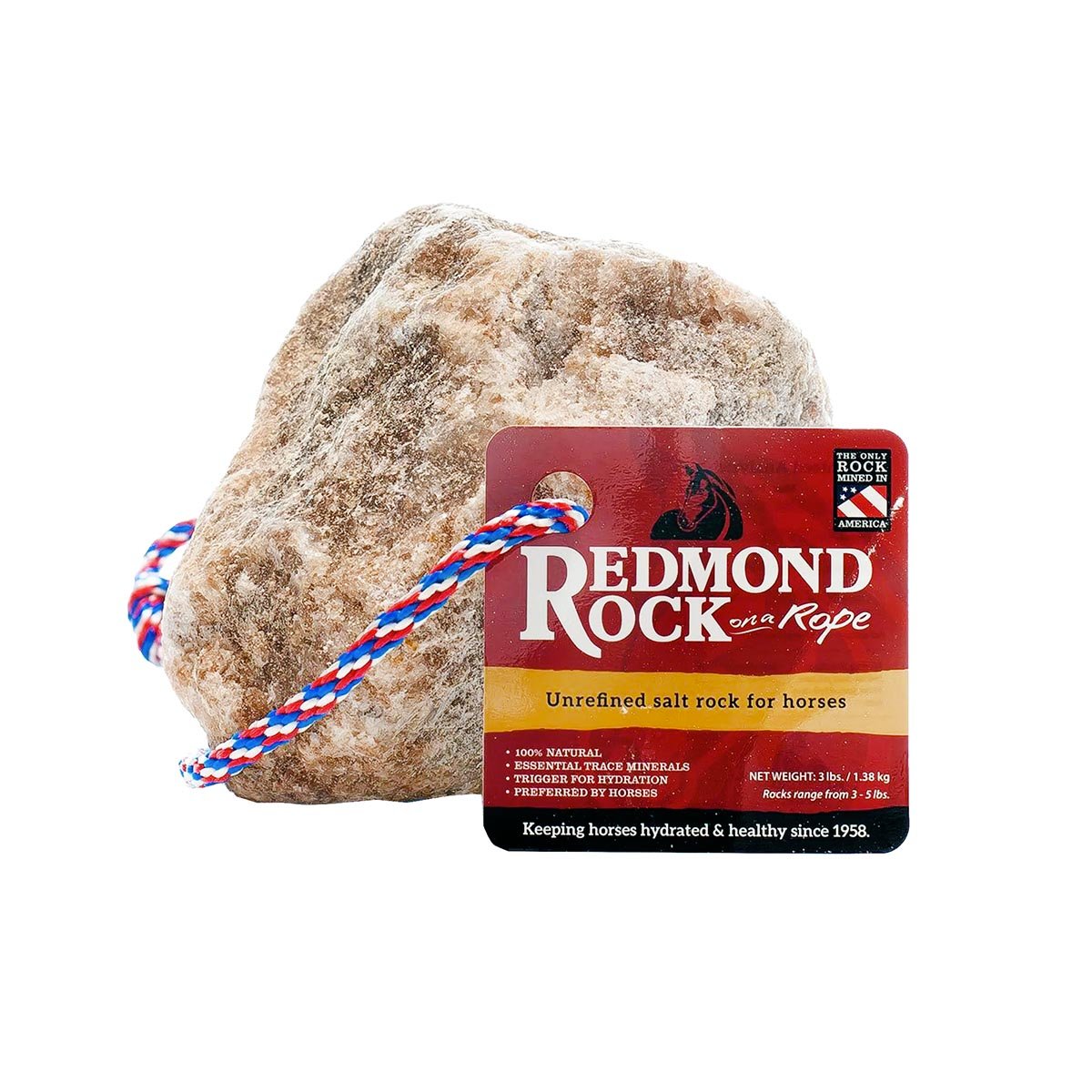 Redmond Rock for Horses 3 lbs. with Rope