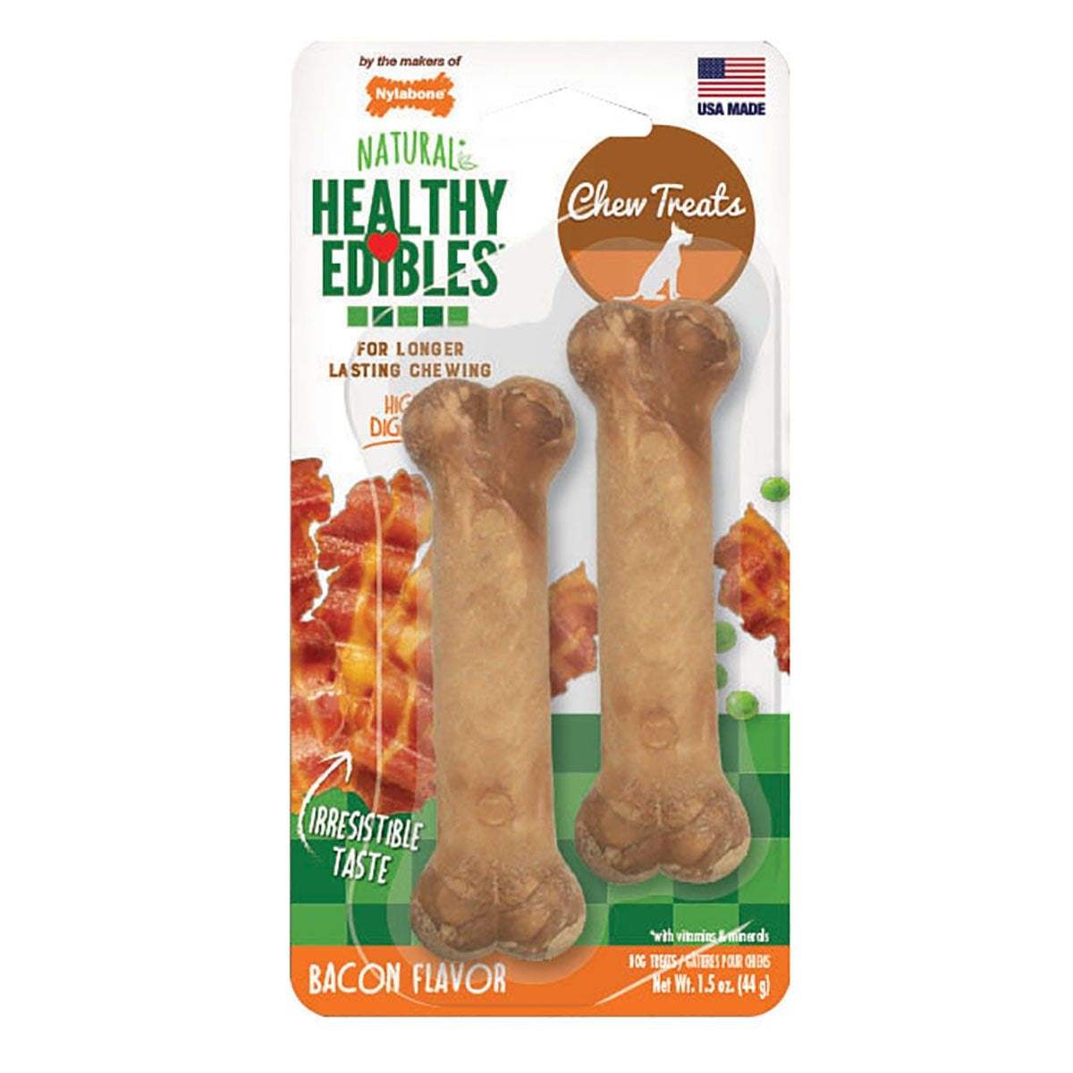 2 pk. Healthy Edibles Dog Chews Bacon (up to 15 lbs.)