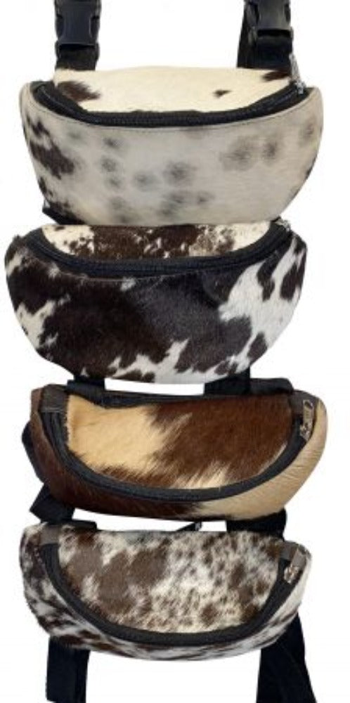 Cow Hair On Hide Saddle Pouch Trail Riding