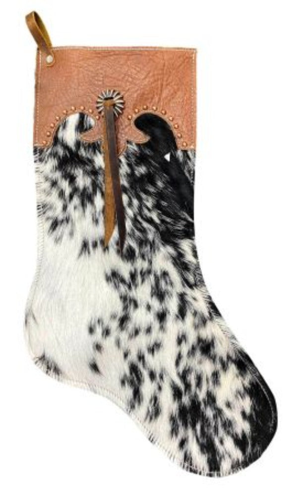 Black And White Cowhide Stocking