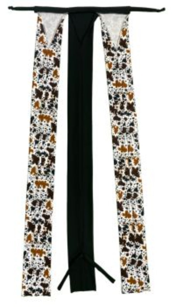 Showman Cow Print Braid-In Lycra Tail Bag