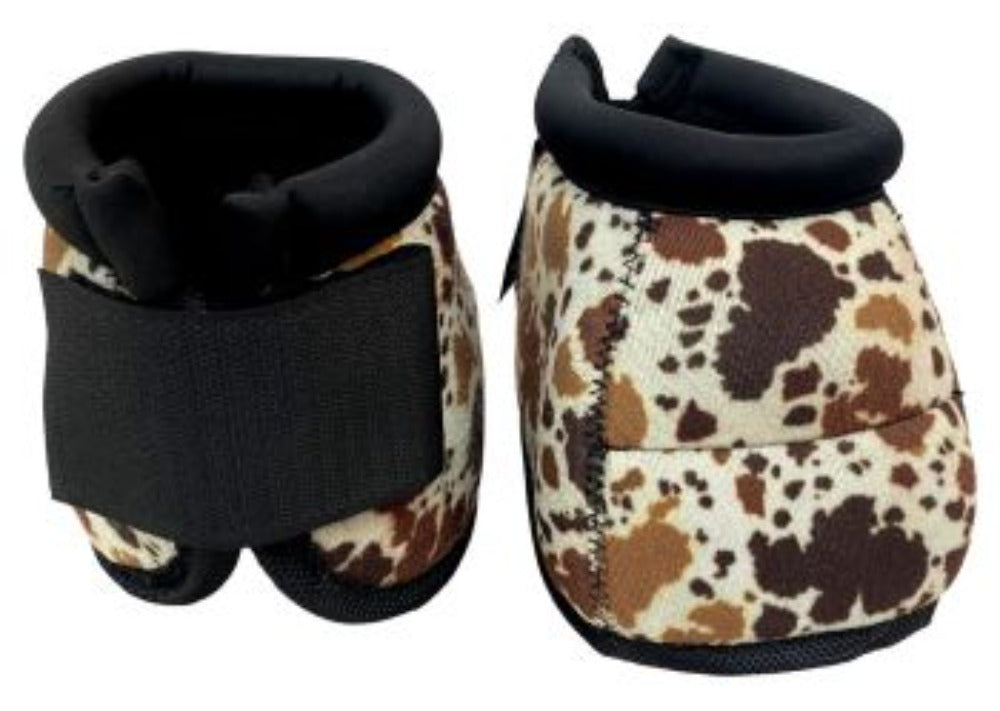 Showman Cow Print Elite Equine Bell Boot