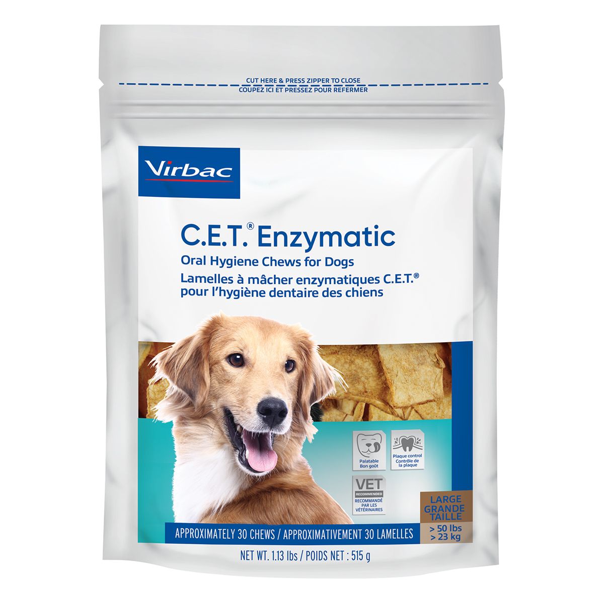C.E.T. Oral Hygiene Chews for Large Dogs