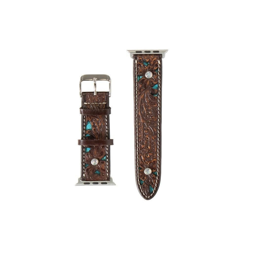Nocona Belt Co. Tooled Leather Apple Watch Band