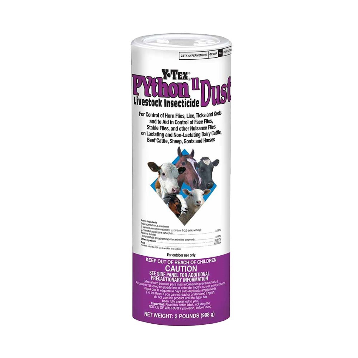 Python II Livestock Insecticide Dust 2 lbs.