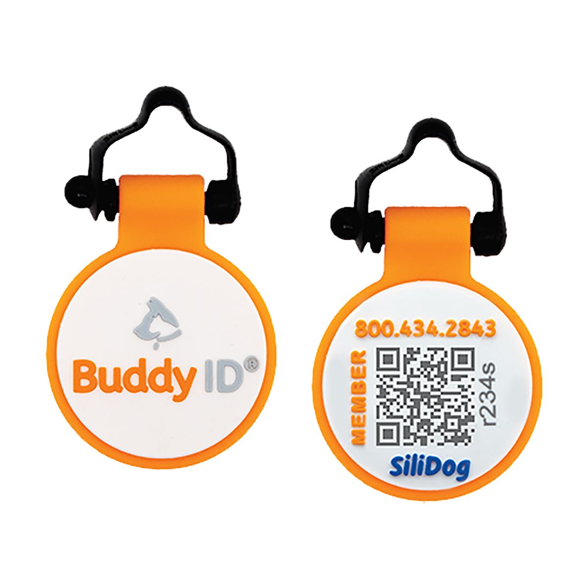 BuddyBadge Buddy ID Silicone Collar Tag Dog or Cat