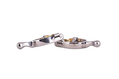 Stainless steel Youth size Humane Spurs w/ Gold ends