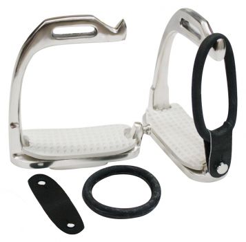 4 3/4" Stainless Steel Breakaway English Irons w/ Pads