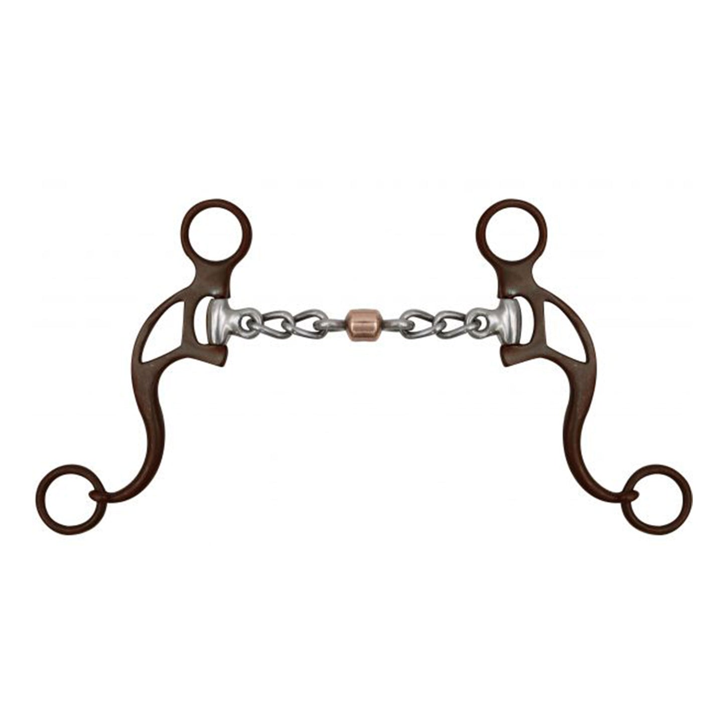 Brown Steel Chain Mouth Bit with Copper Roller