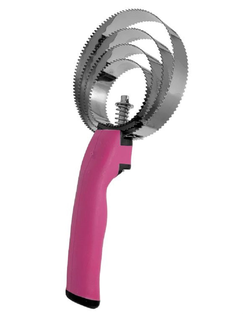 Stainless Steel Spring Curry Comb w/ Rubber Grip, 3 Colors