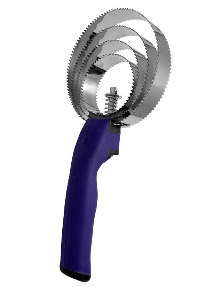 Stainless Steel Spring Curry Comb w/ Rubber Grip, 3 Colors