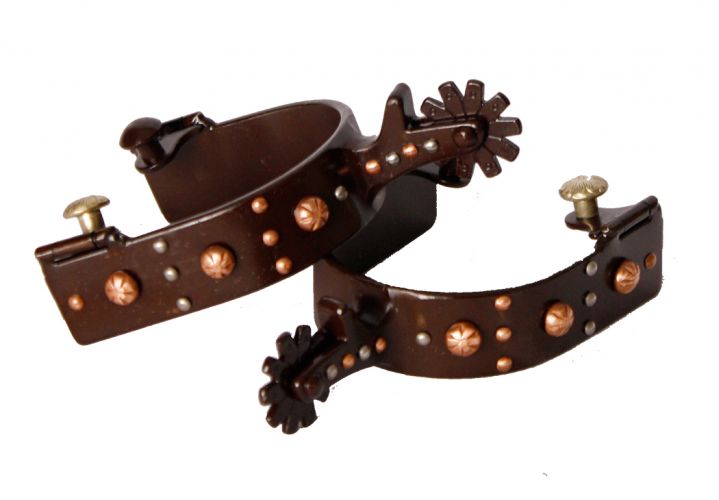 Brown Steel Spur w/ Copper Studs