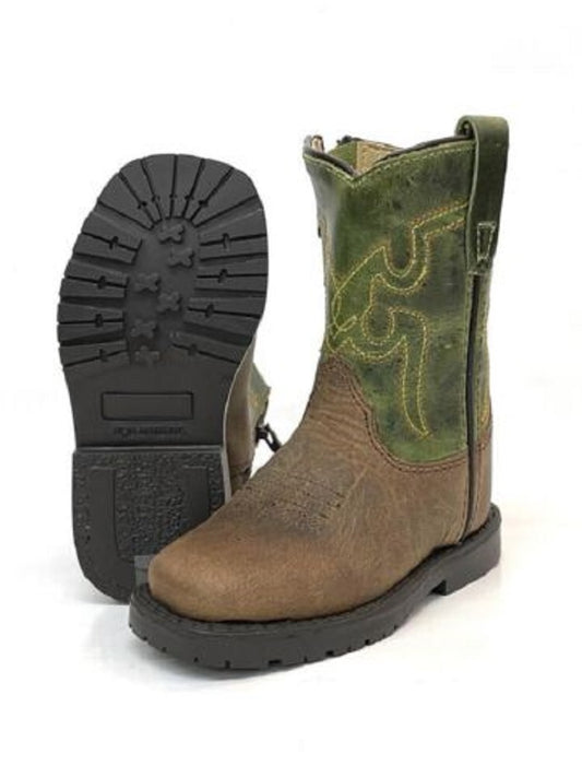 Toddler Smoky Mountain Brown green 'Autry' Western Boots