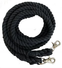 7 1/2' foot Cotton Roping Reins w/ Scissor snaps