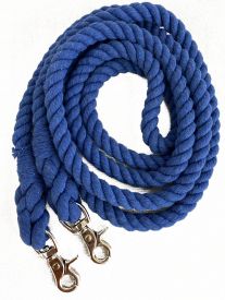 7 1/2' foot Cotton Roping Reins w/ Scissor snaps