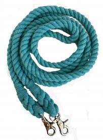 7 1/2' foot Cotton Roping Reins w/ Scissor snaps