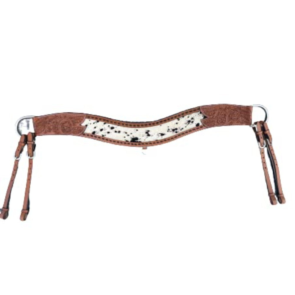 Schulz Equine Floral Hair On Cowhide Tripping Collar